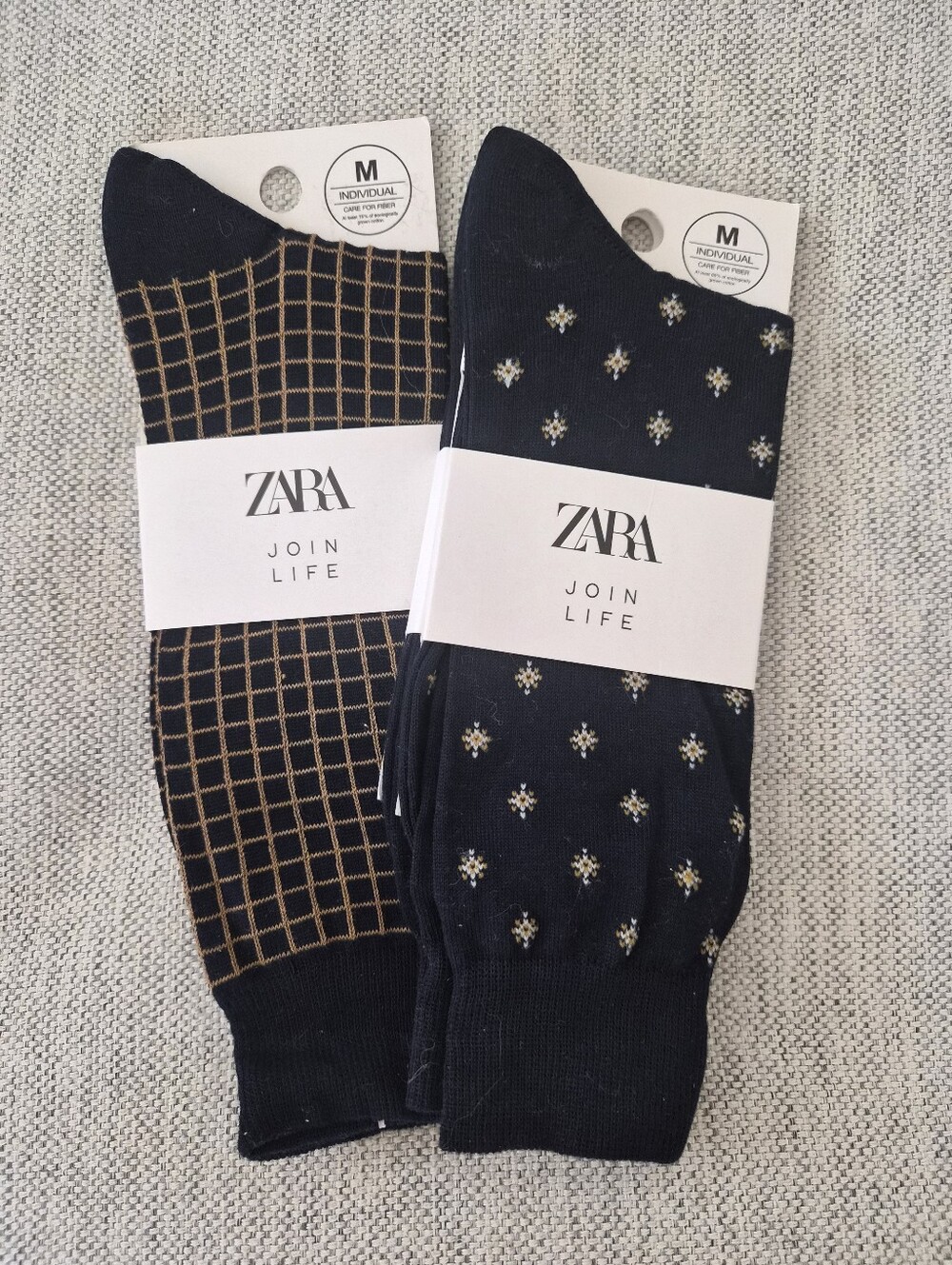 Zara Join Life Men's Black Patterned Socks Bundle Of 2
